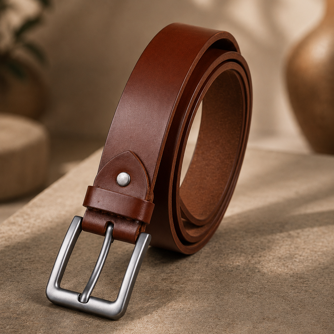 Classic Chestnut Brown Casual Belt