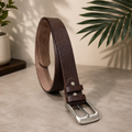 Croc Texture Brown Casual Belt