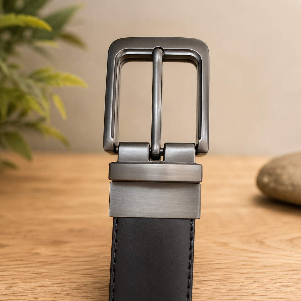 Beltrex DuoFlex 2-in-1 Matte Leather Belt (Dark Chocolate Brown & Black)