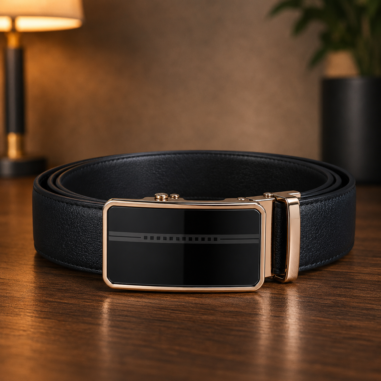 Imported Auto Lock Belt (Golden Buckle)