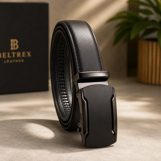 Pure Cow Leather AutoLock Belt (Signature Eclipse Buckle)