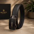 Cow Leather AutoLock Belt (Double-Line Metallic Buckle)