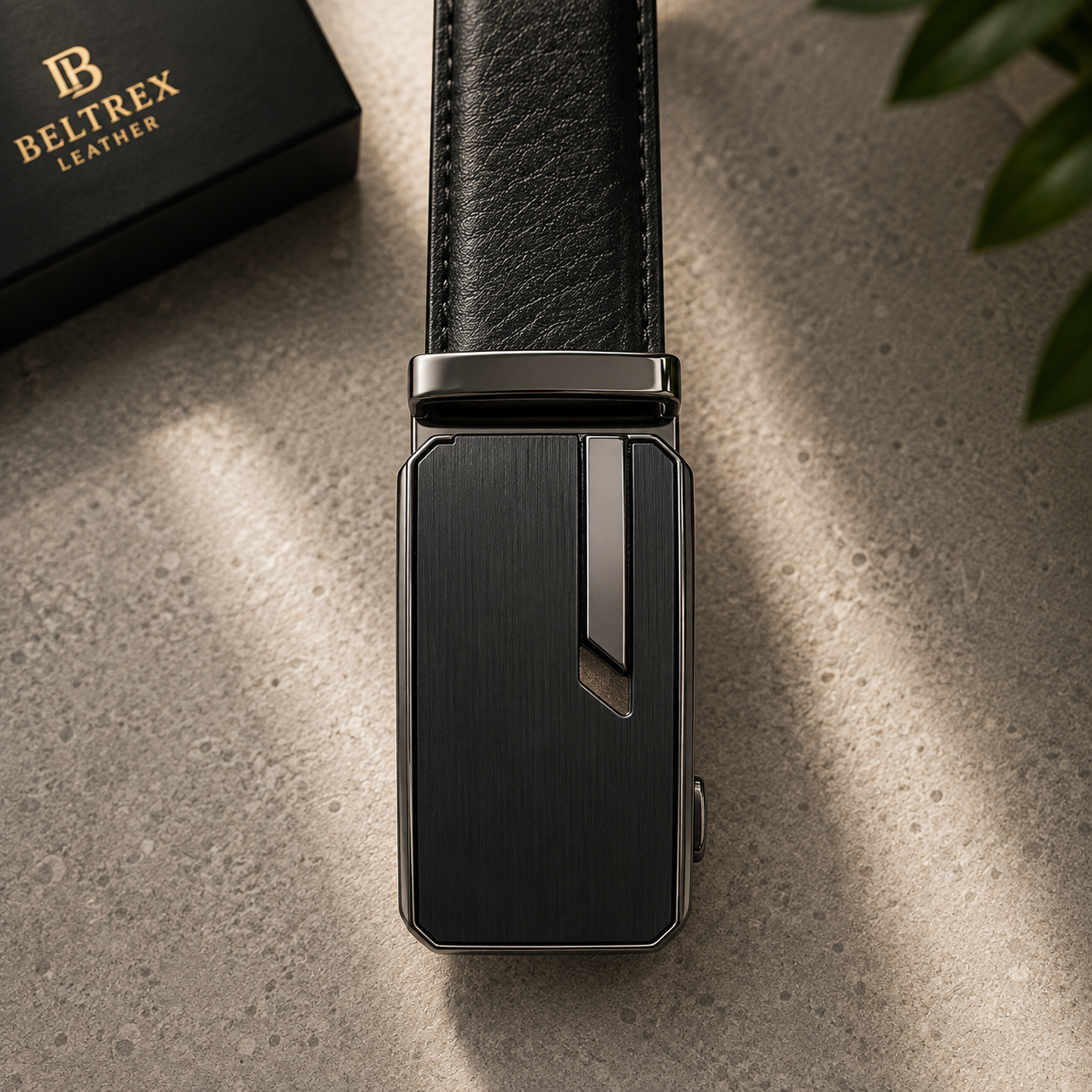 Cow Leather AutoLock Belt (Slash Buckle)