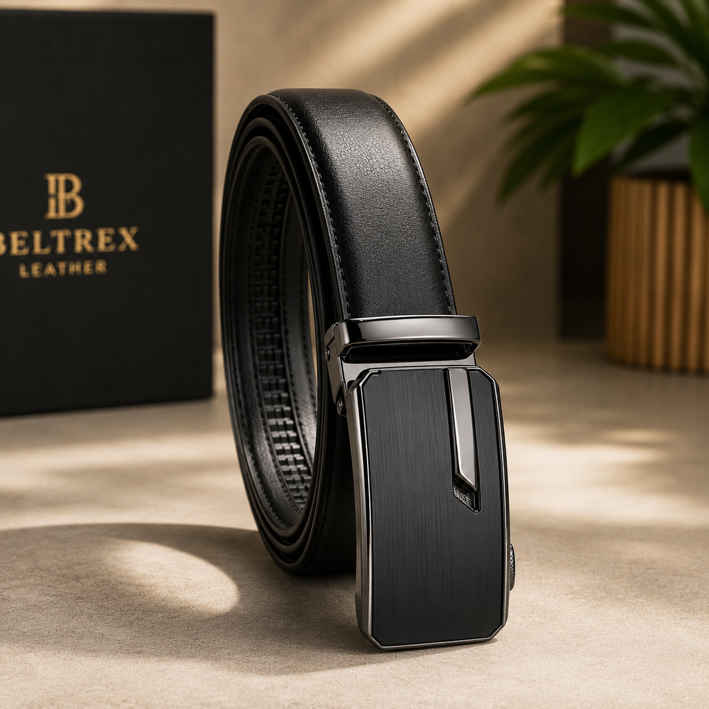 Cow Leather AutoLock Belt (Slash Buckle)
