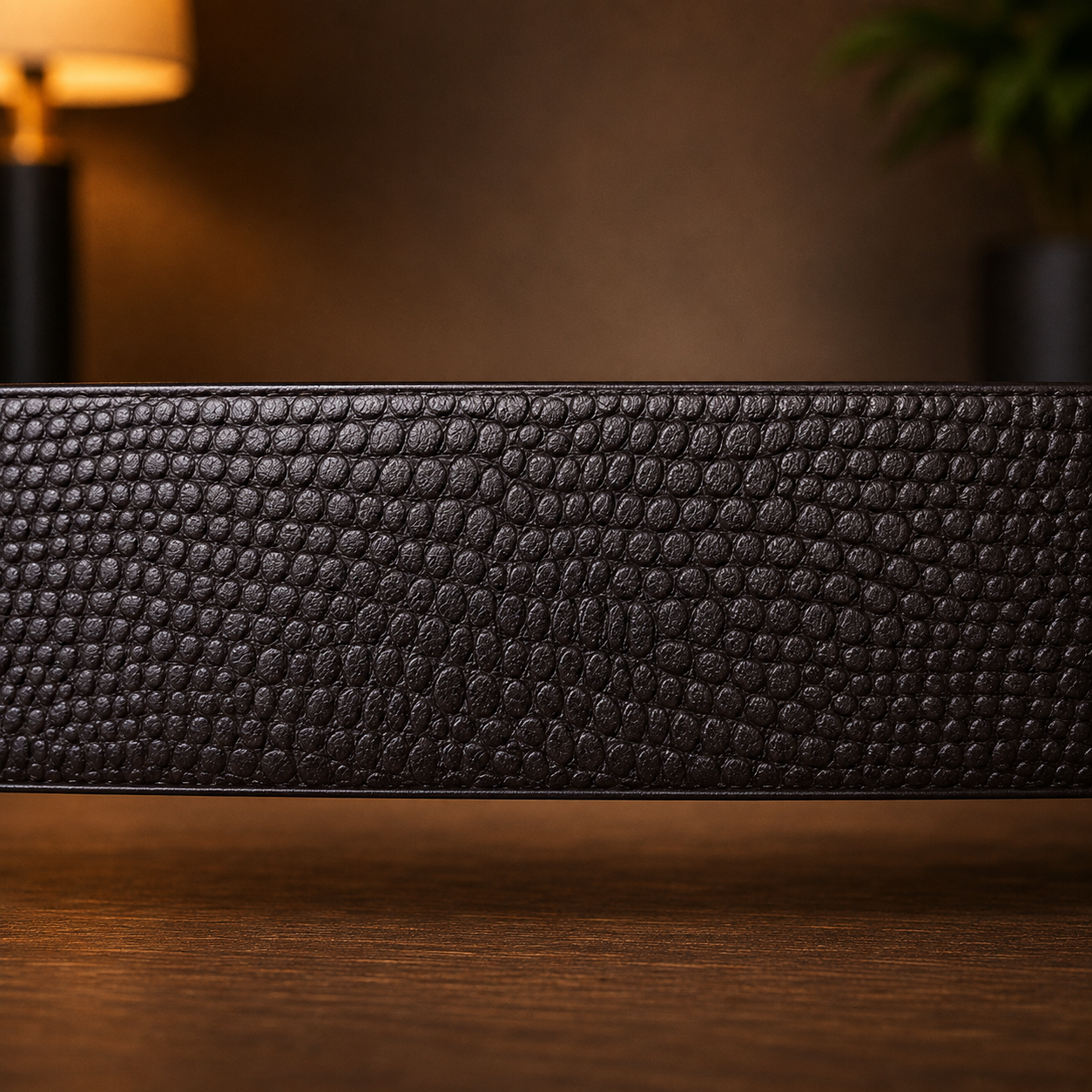 Croc Texture Brown Casual Belt