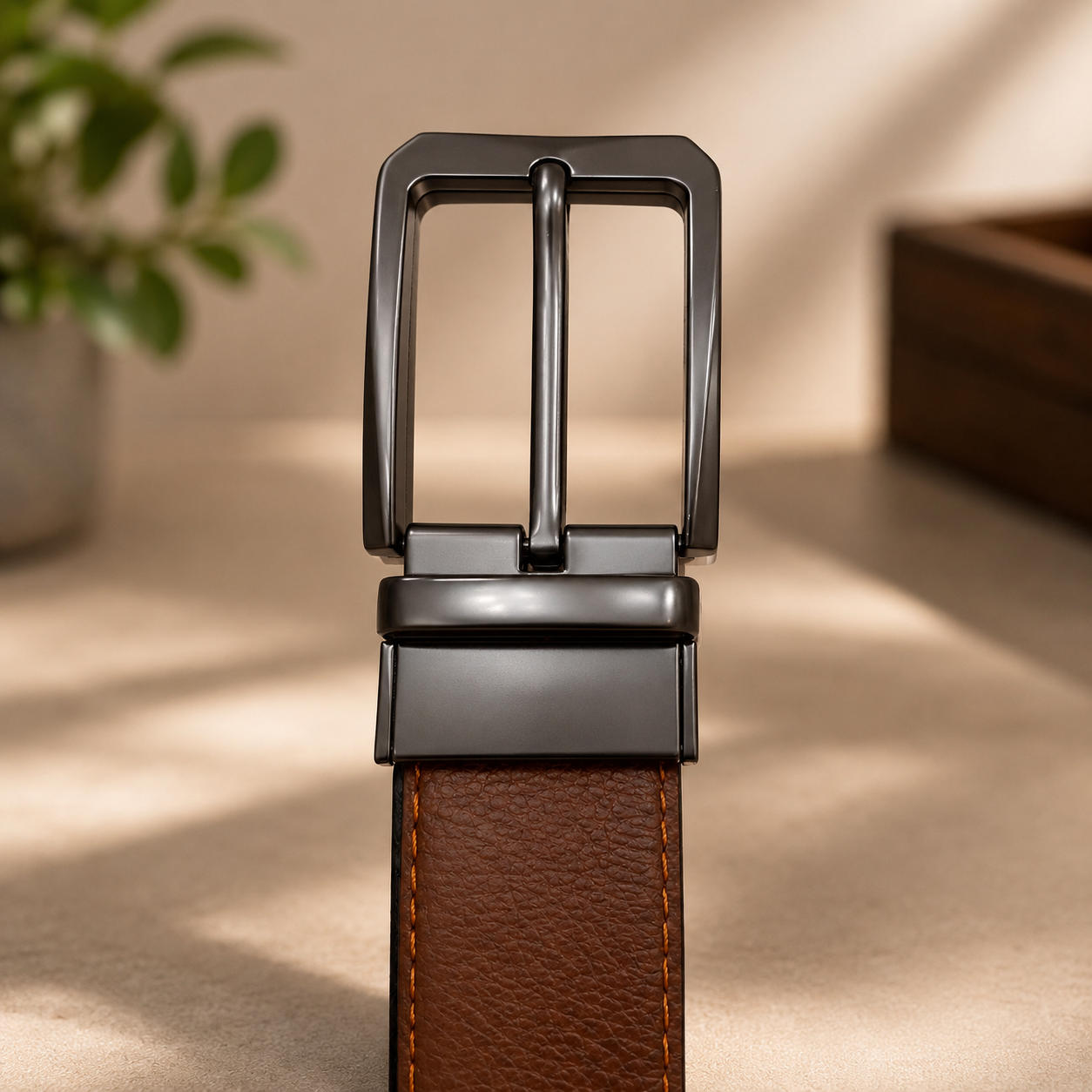 Beltrex DuoFlex 2-in-1 Pure Leather Belt (Black & Cognac Brown)