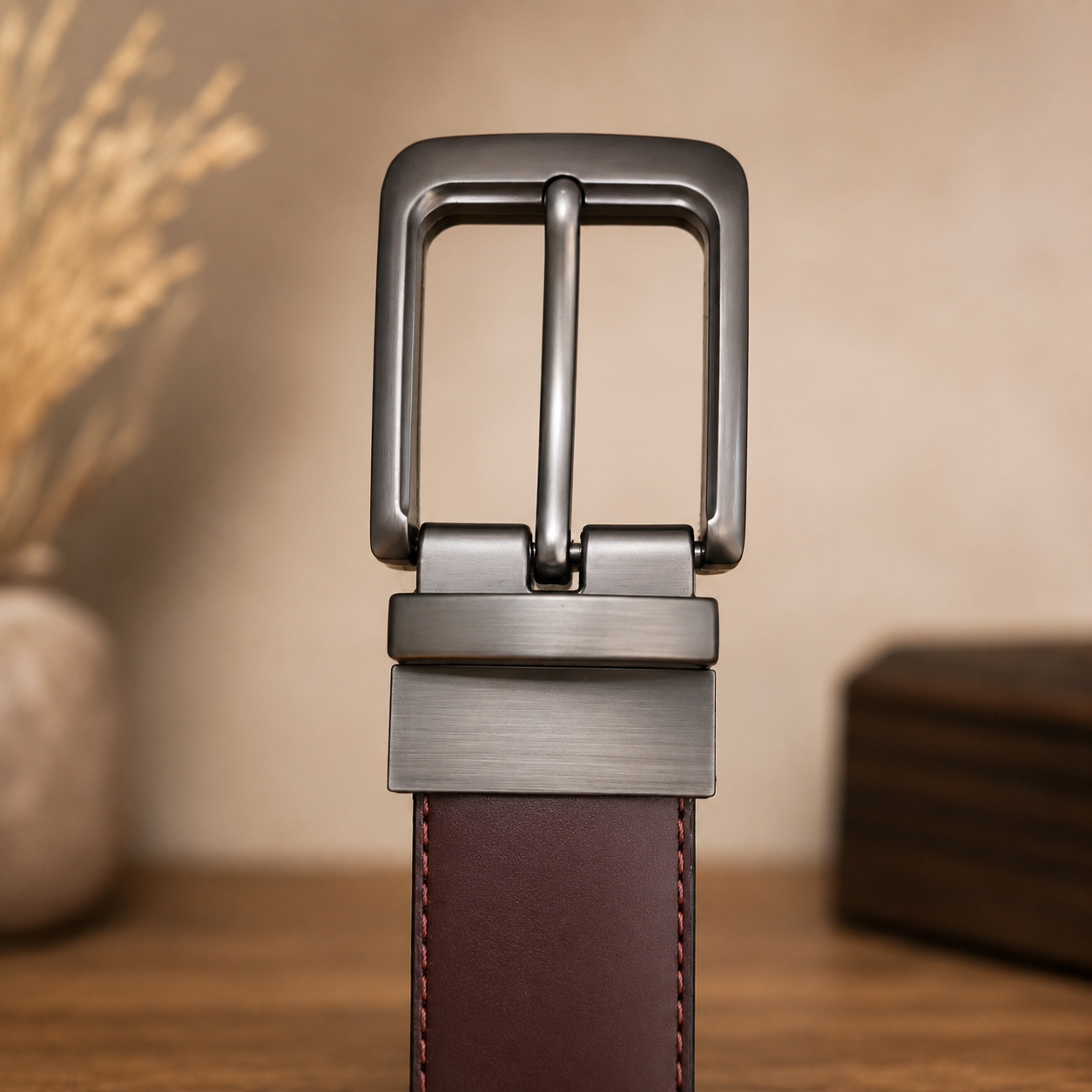 Beltrex DuoFlex 2-in-1 Matte Leather Belt (Dark Chocolate Brown & Black)