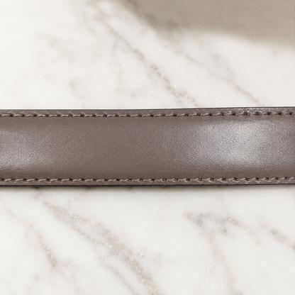Women Classic Light Grey Belt – Gunmetal Buckle