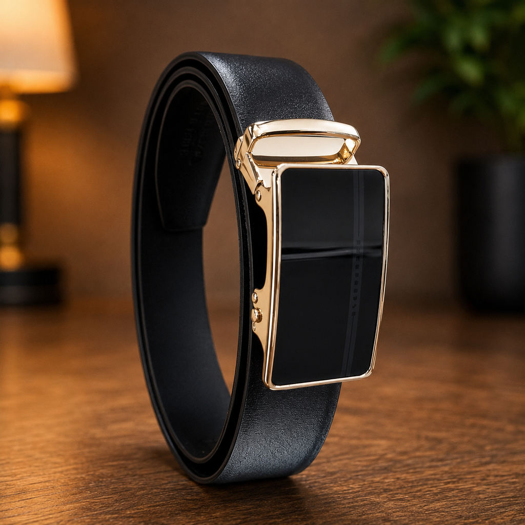 Imported Auto Lock Belt (Golden Buckle)