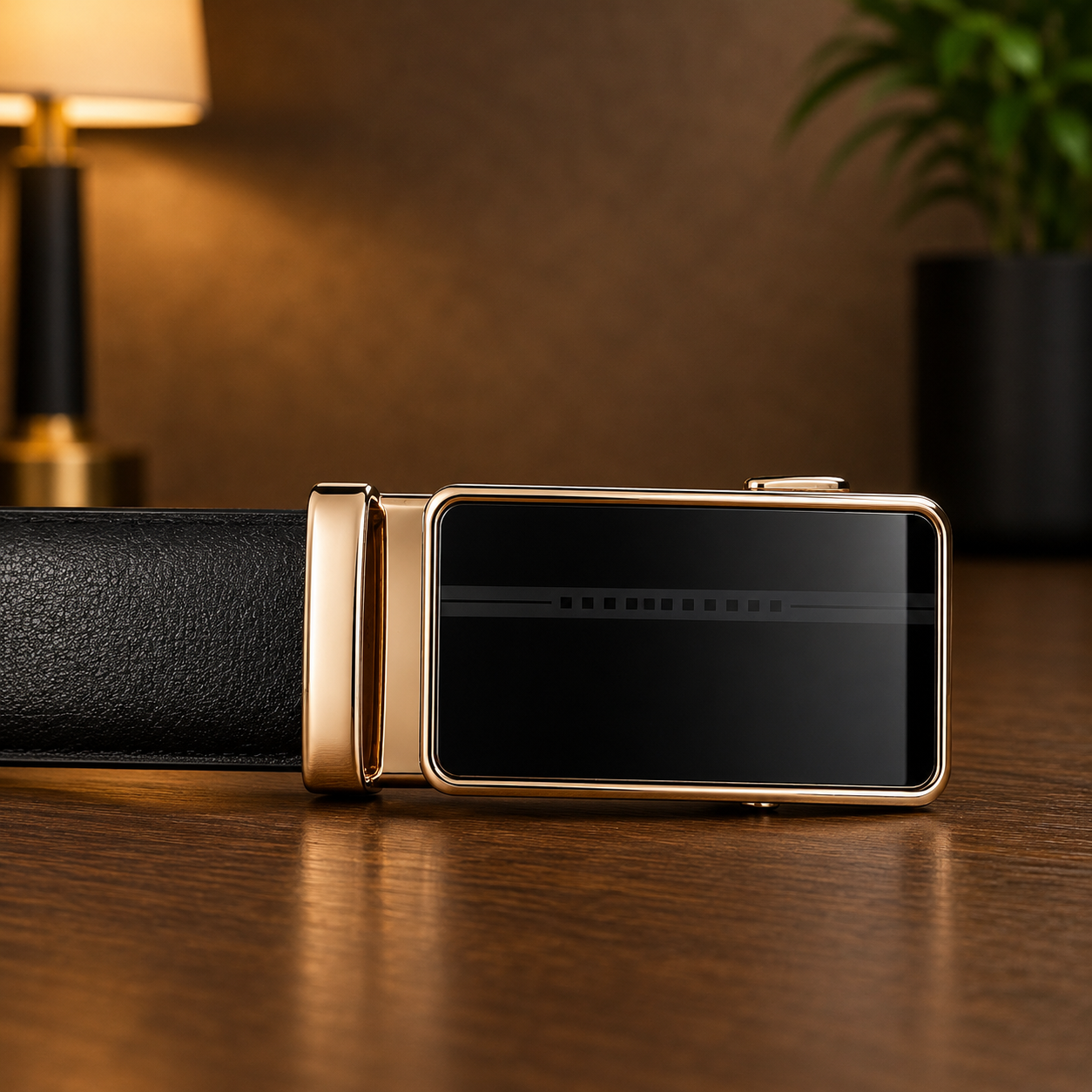 Imported Auto Lock Belt (Golden Buckle)