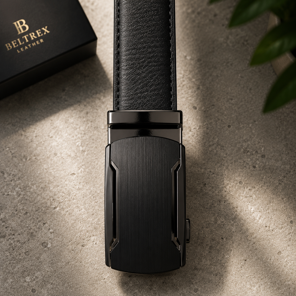 Cow Leather AutoLock Belt (Signature Eclipse Buckle)