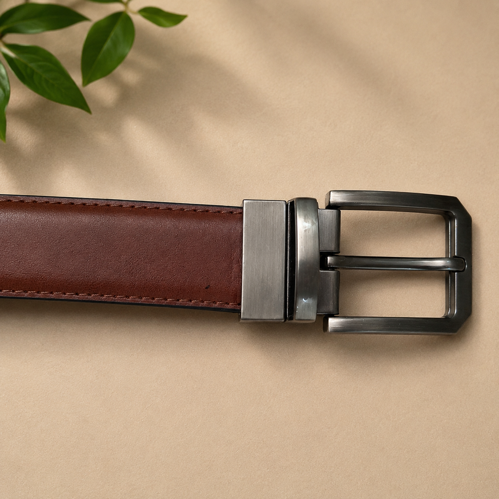 Beltrex DuoFlex 2-in-1 Reversible Leather Belt (Black & Burgundy)