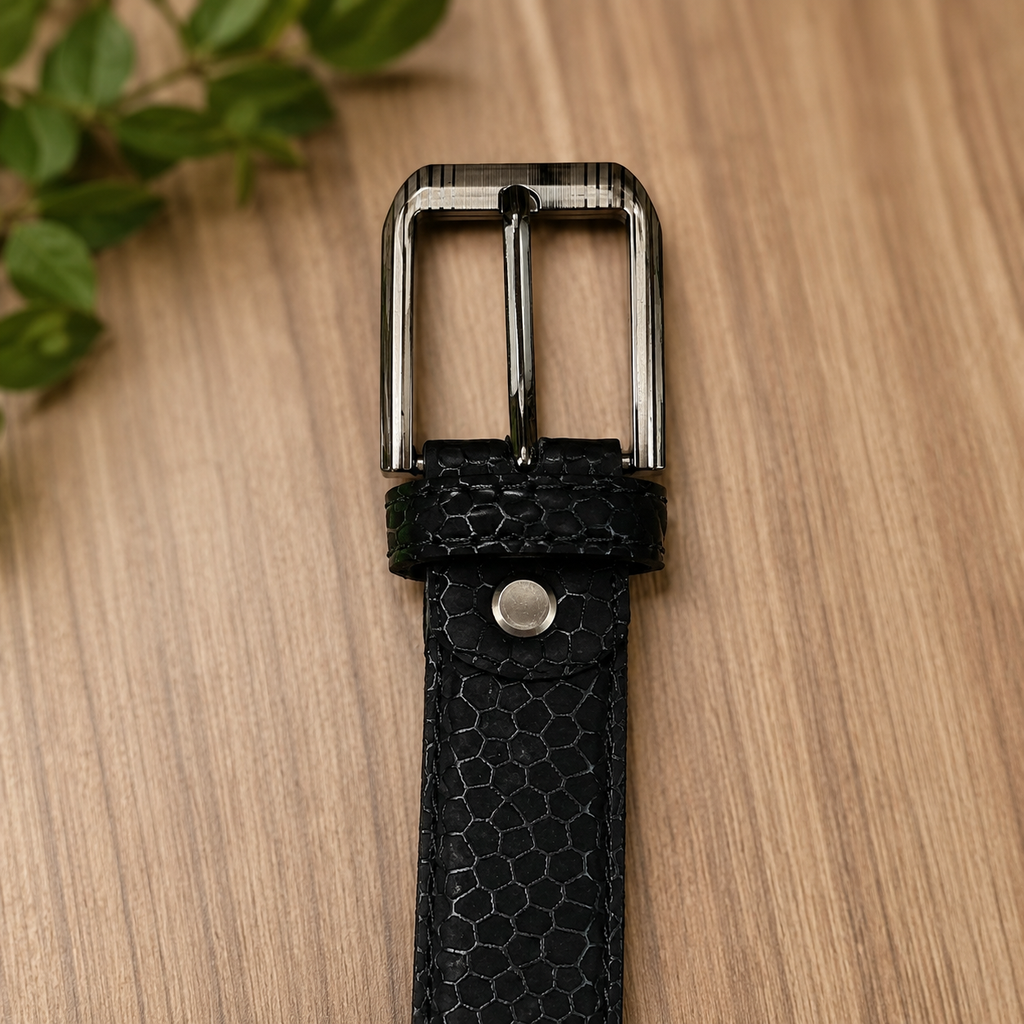 Women Black Leather Belt