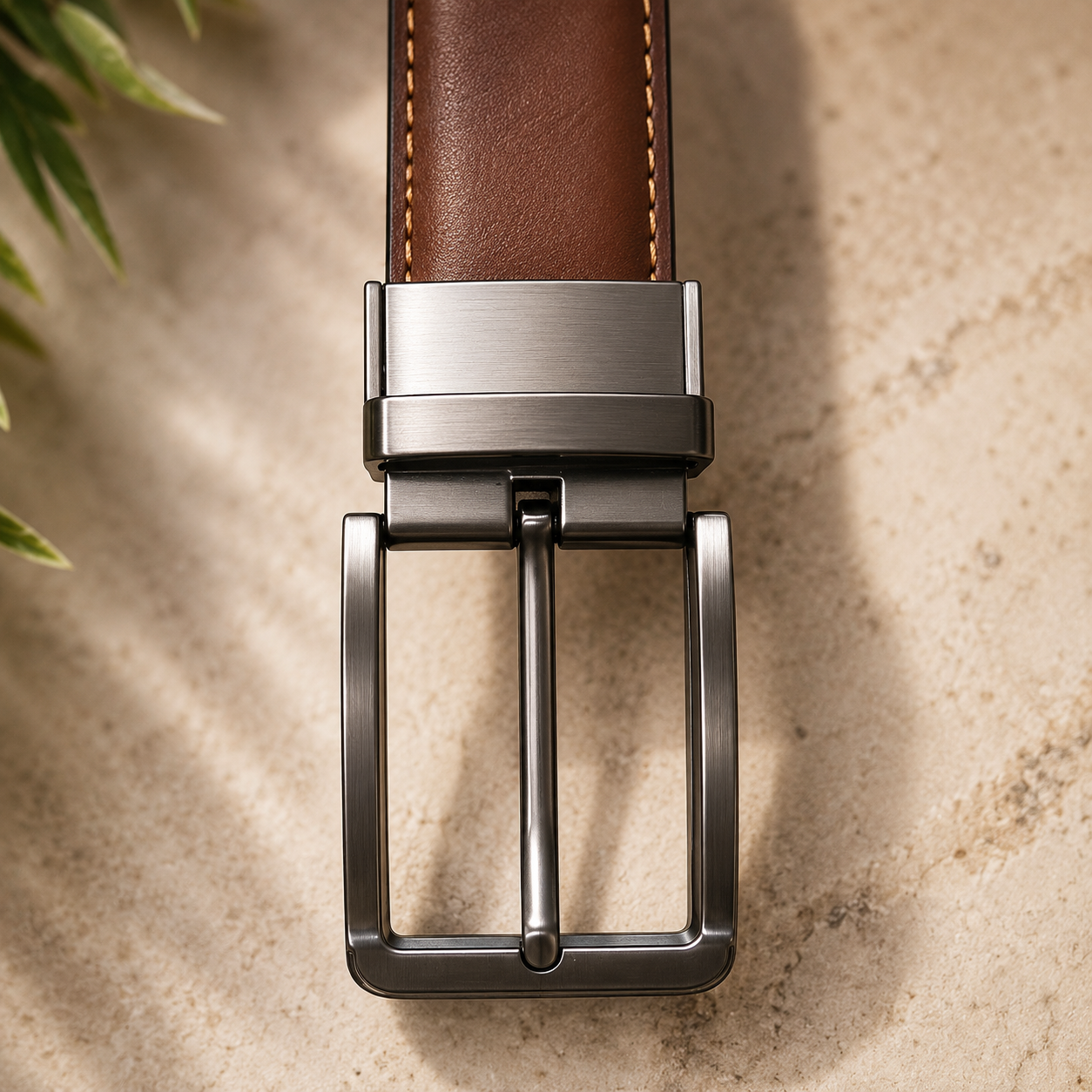 Beltrex DuoFlex 2-in-1 Reversible Leather Belt (Black & Cognac Brown)