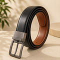 Beltrex DuoFlex 2-in-1 Reversible Leather Belt (Black & Cognac Brown)