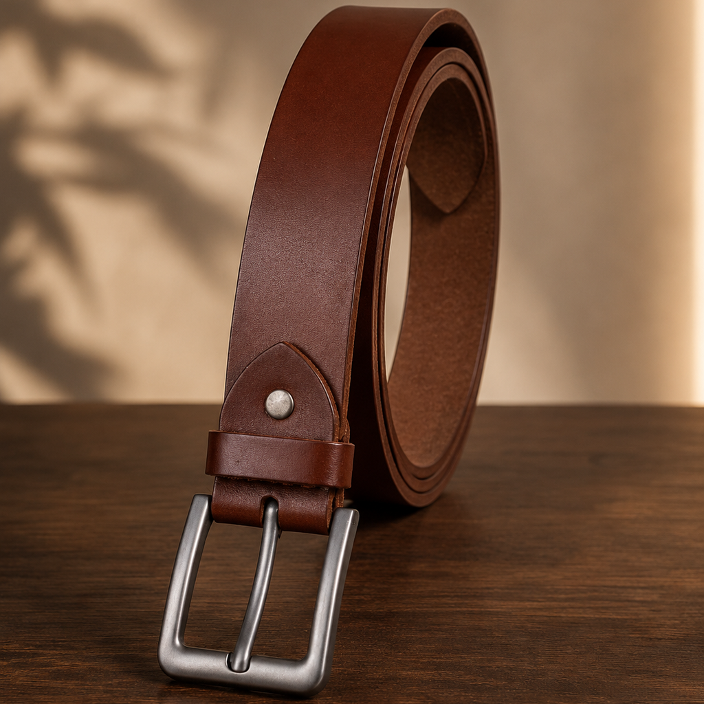 Classic Chestnut Brown Casual Belt