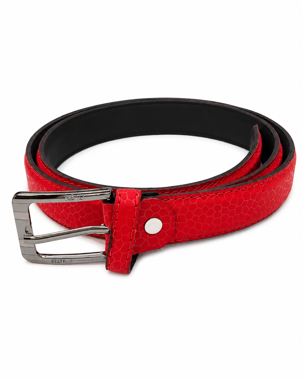 Woman Red Leather Belt